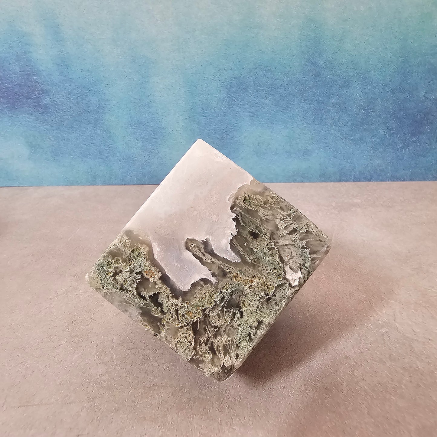 Moss Agate cube