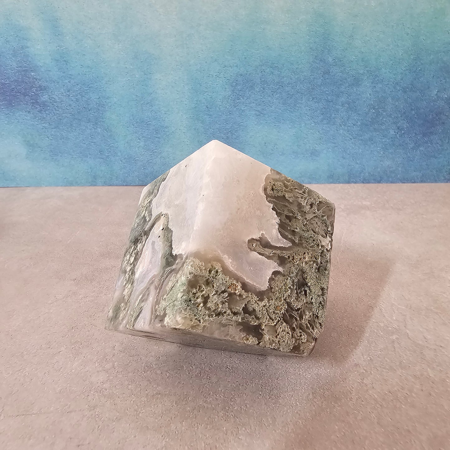 Moss Agate cube