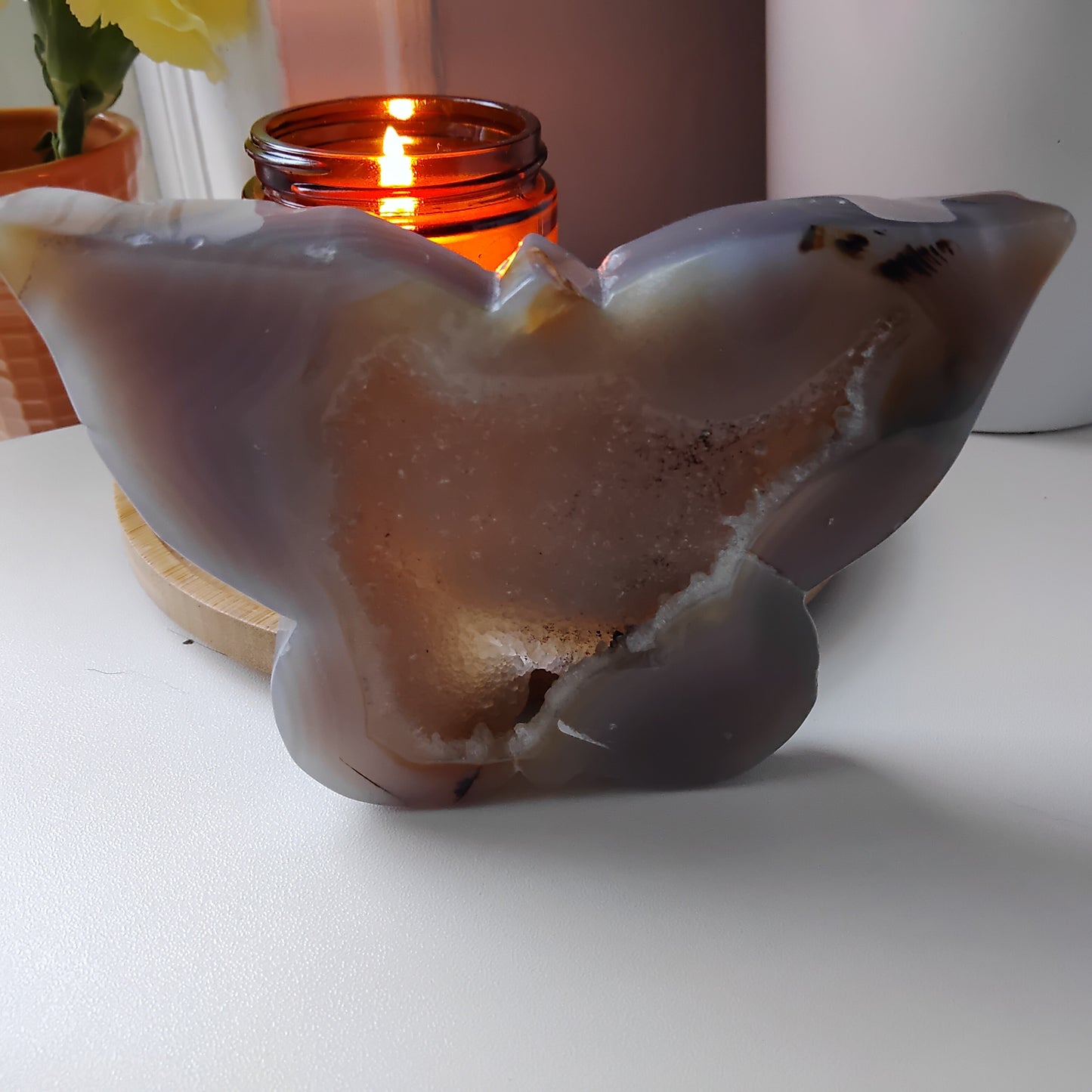 Agate butterfly shaped