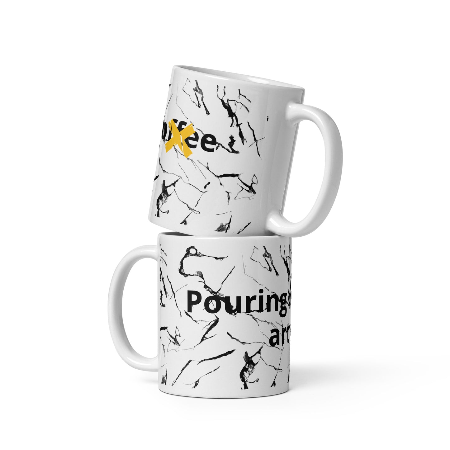 White glossy mug