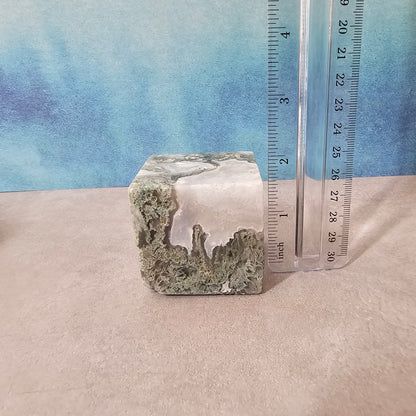 Moss Agate cube