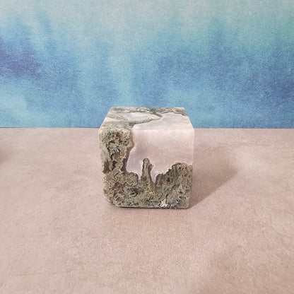 Moss Agate cube