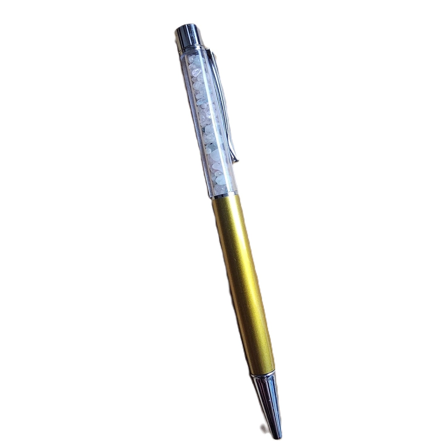 Metallic pen with Gemstone chips