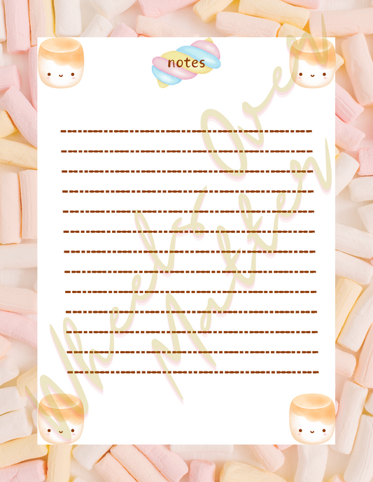 Marshmallow notepad