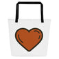 Heart Print Large Tote Bag