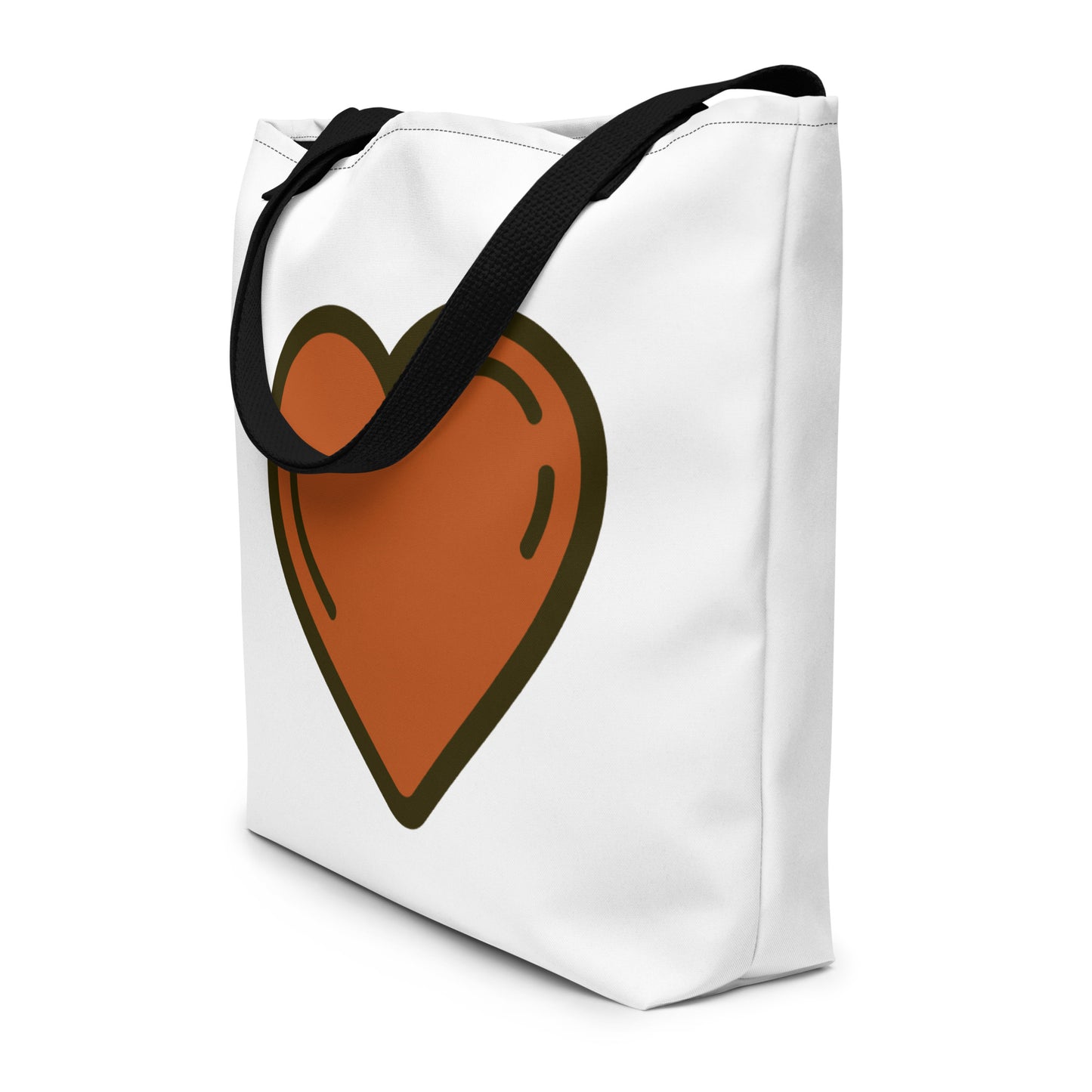 Heart Print Large Tote Bag