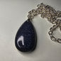 Blue sandstone teardrop necklace